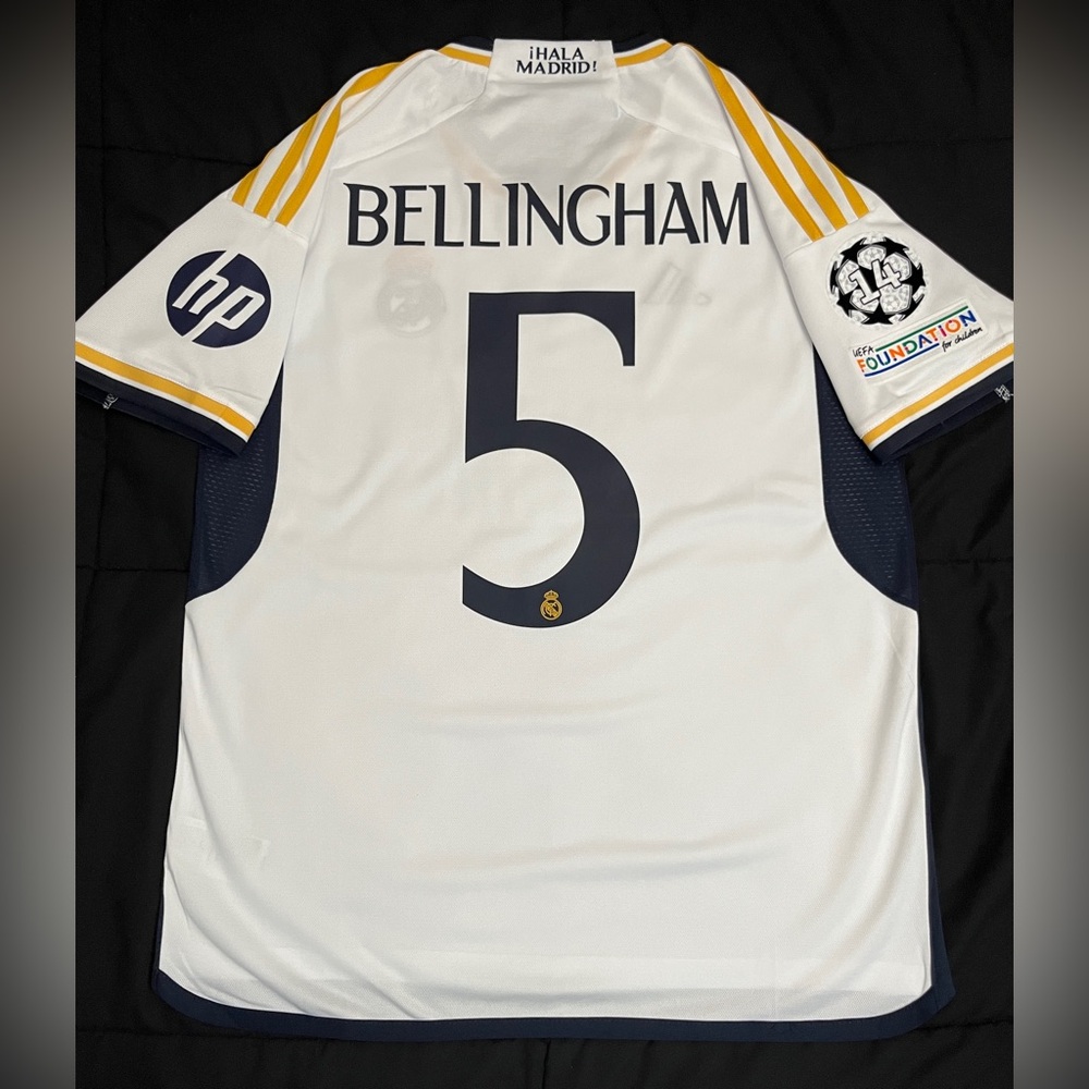 Bellingham #5 Real Madrid 23/24 UCL home jersey white Jude